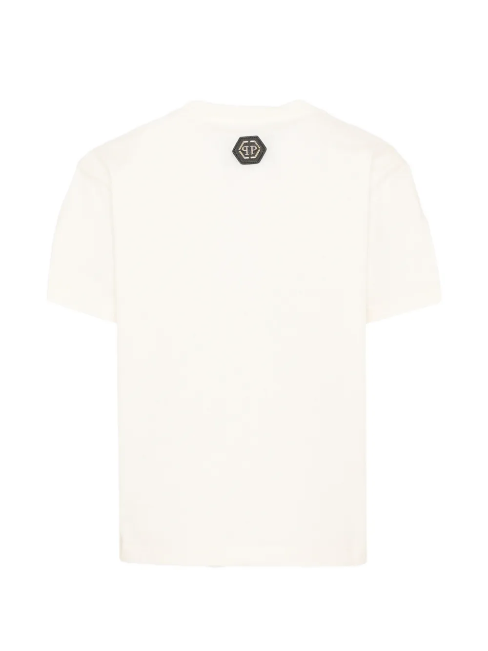Philipp Plein Junior Katoenen T-shirt met logoprint Wit