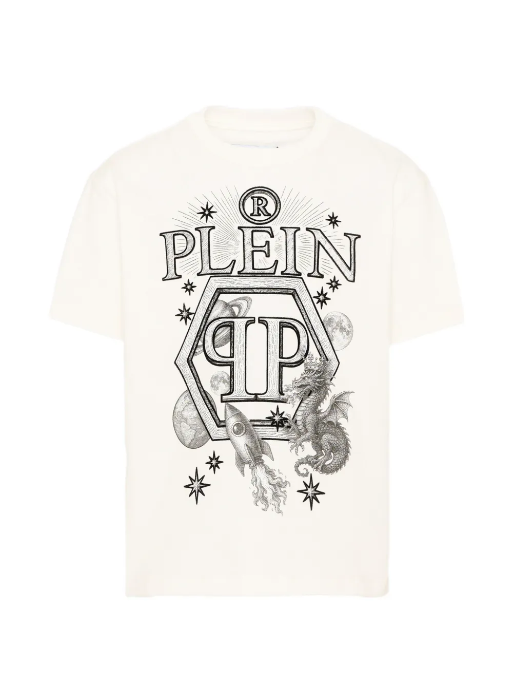 Philipp Plein Junior logo-print cotton T-shirt - Bianco