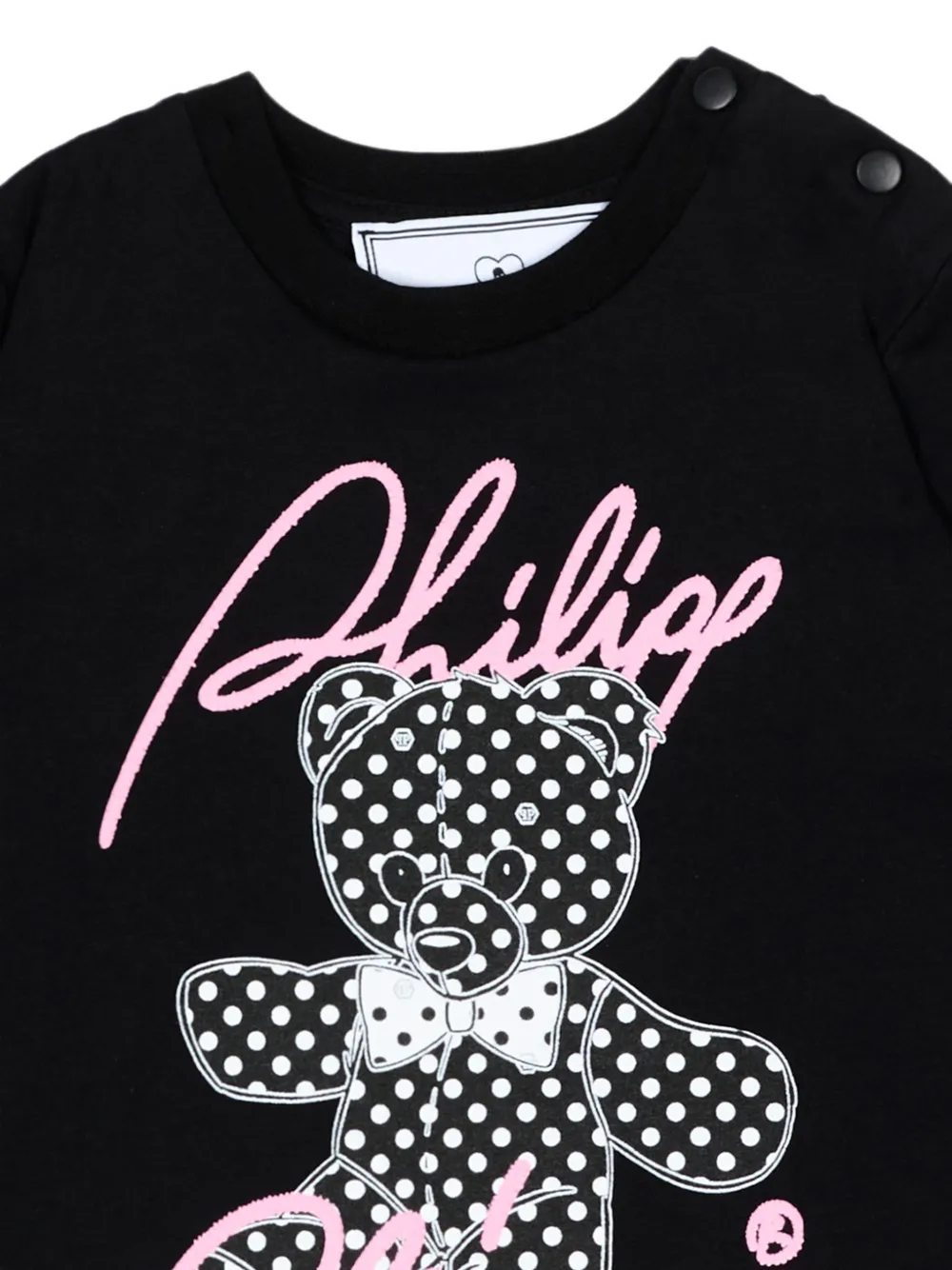Philipp Plein Junior T-shirt met teddybeerprint Zwart