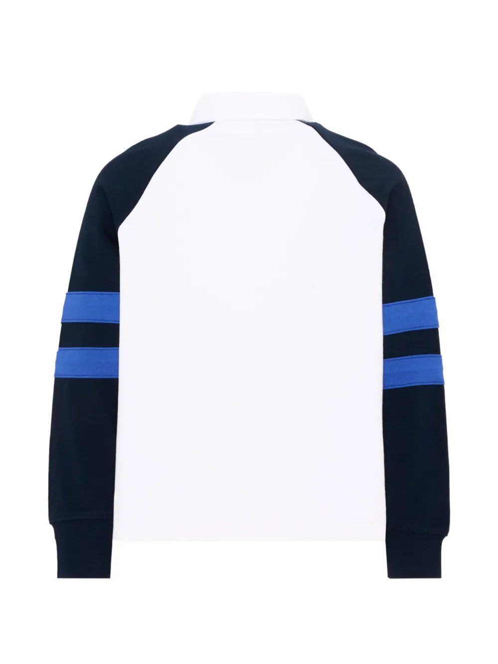 Tommy Hilfiger Junior Poloshirt met colourblocking en lange mouwen Wit