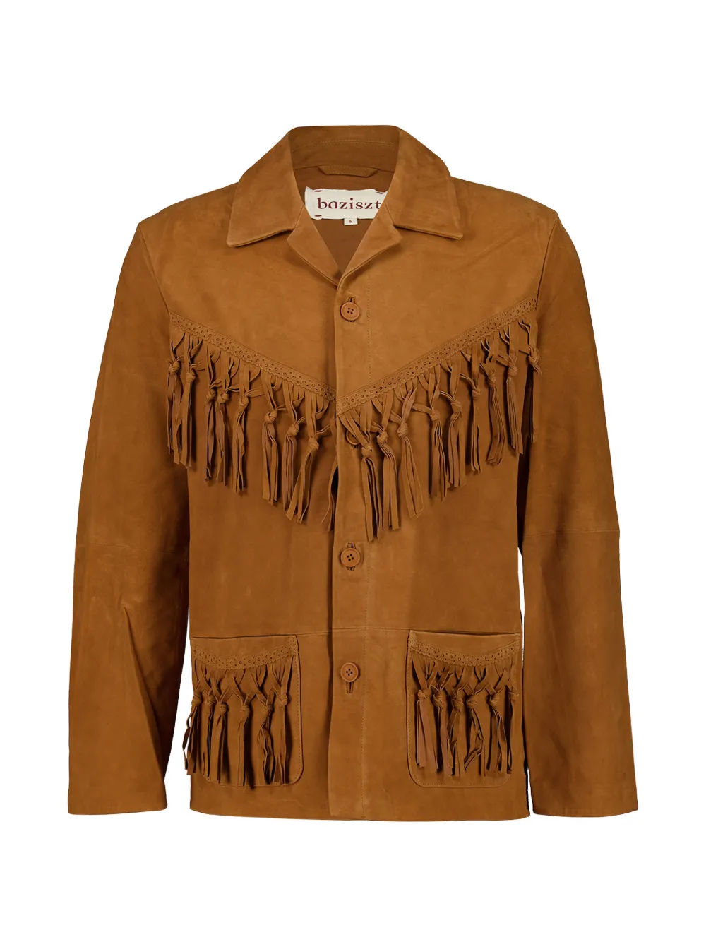 Baziszt fringed suede jacket - Braun