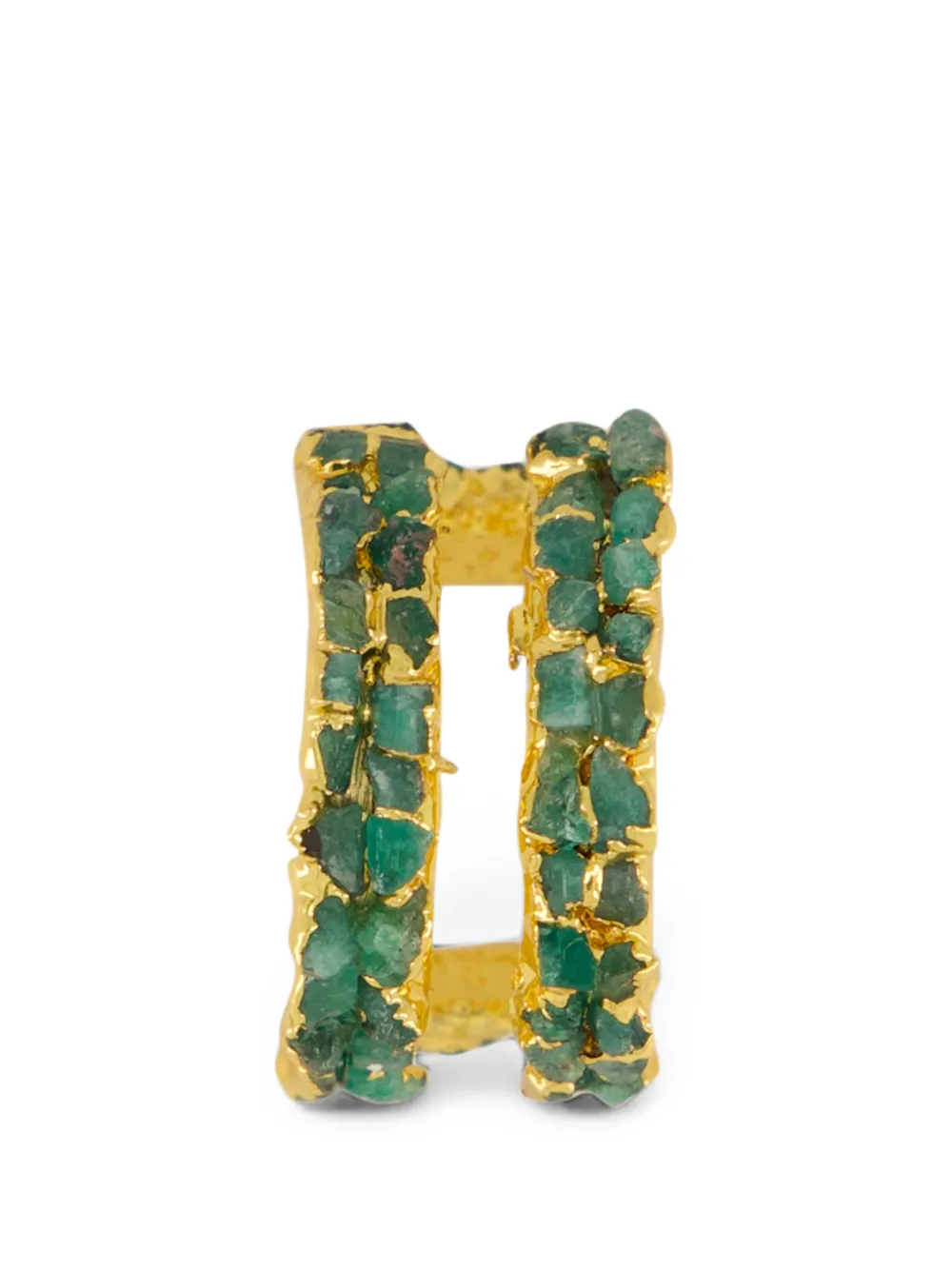 FENOMENA emerald ear cuff - Gold