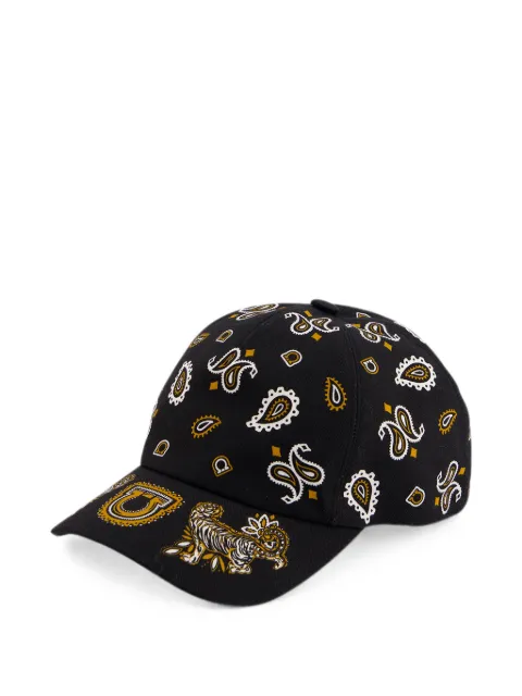 Ferragamo casquette en coton à imprimé géométrique