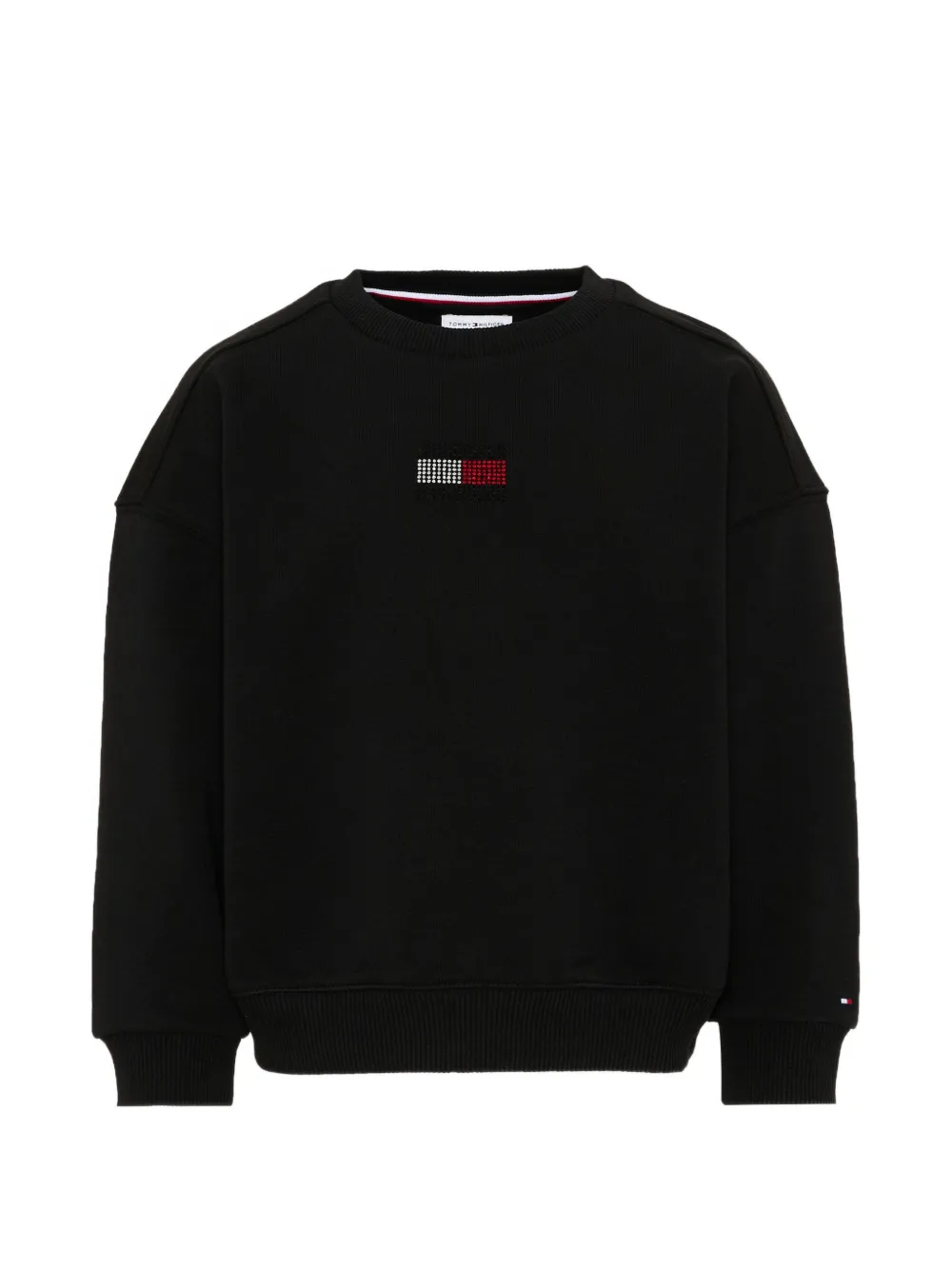 Tommy Hilfiger Junior embellished logo-patch sweatshirt - Nero