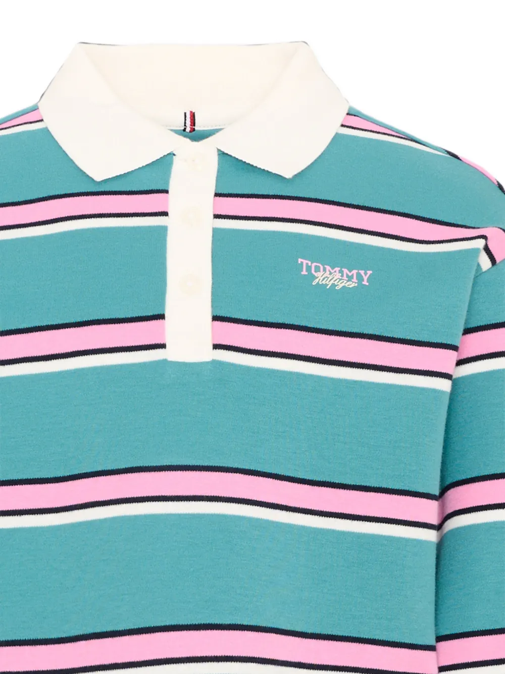 Tommy Hilfiger Junior Gestreept poloshirt Blauw