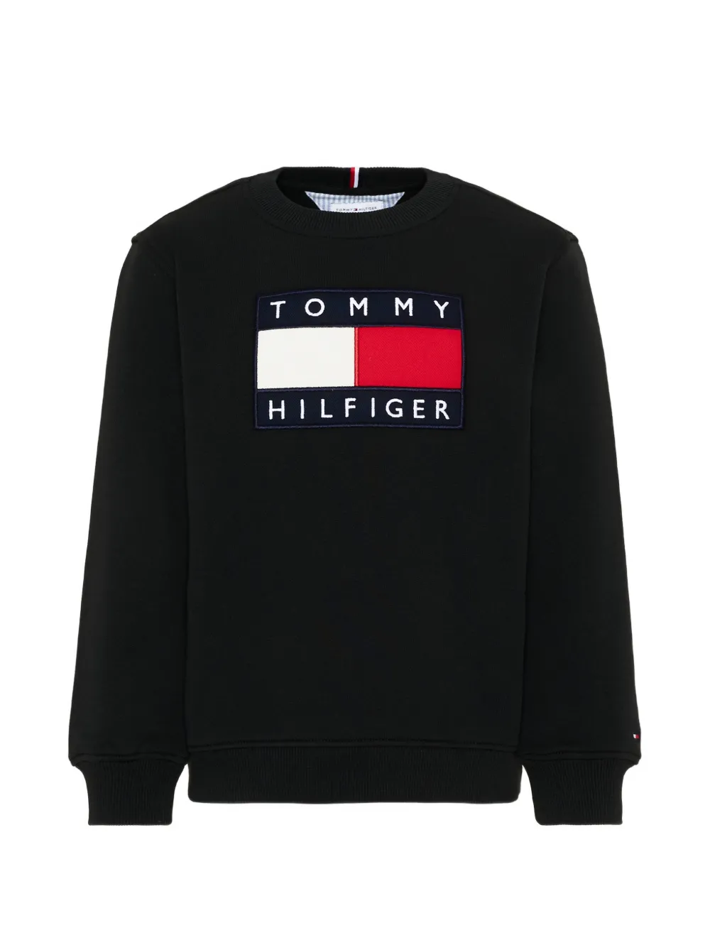 Tommy Hilfiger Junior logo-patch sweatshirt - Nero