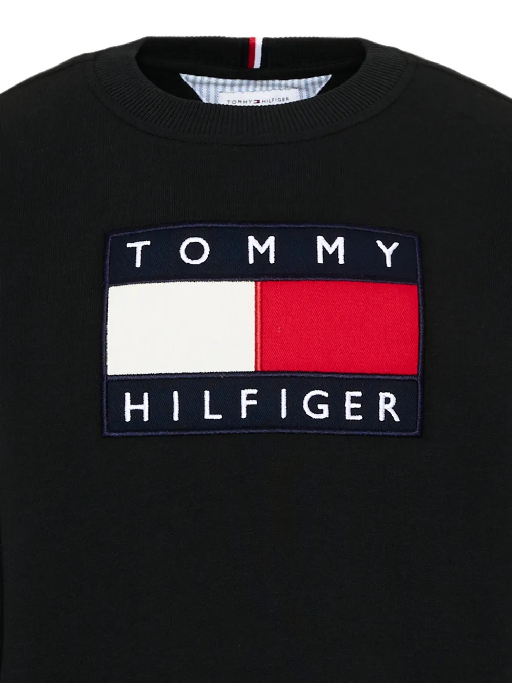 Tommy Hilfiger Junior Sweater met logopatch Zwart