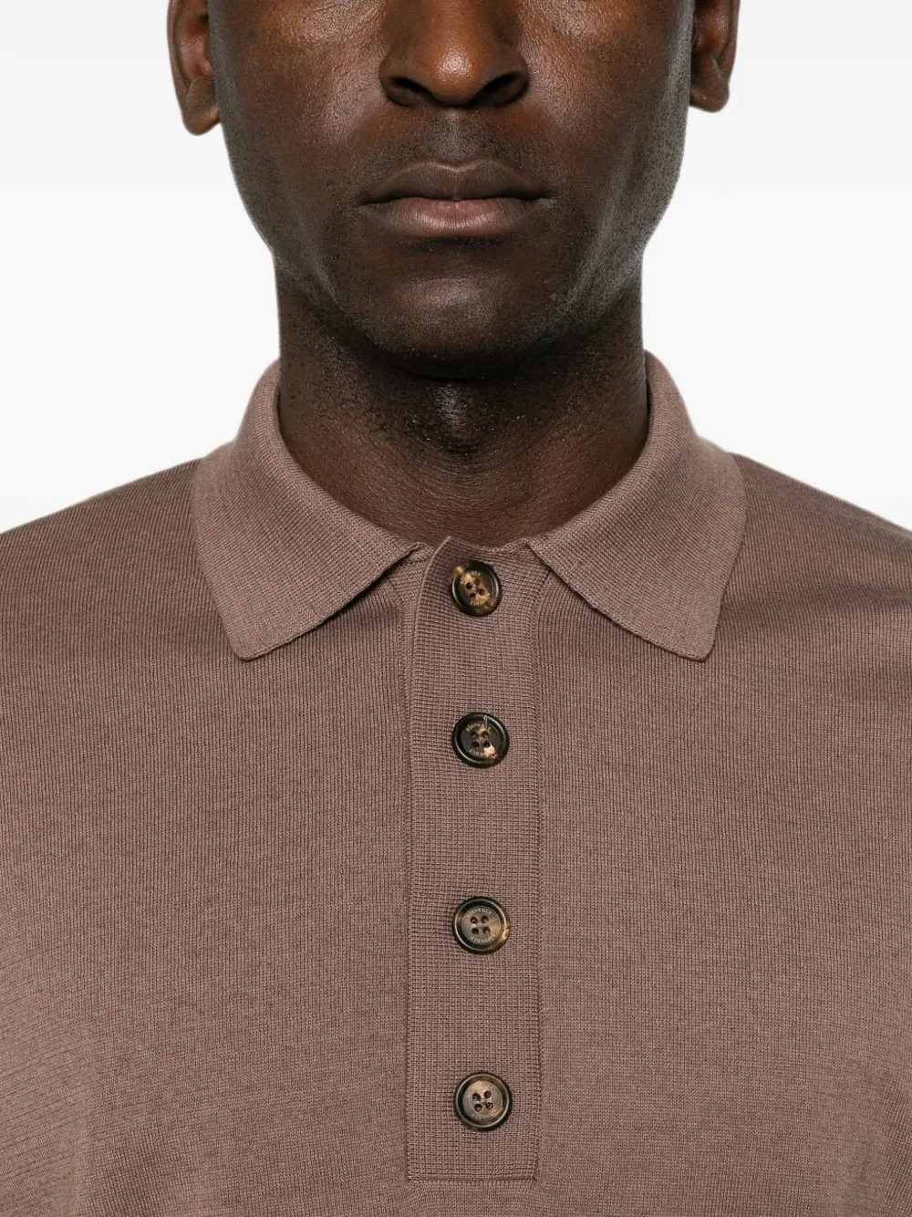 Eleventy Poloshirt met lange mouwen Bruin