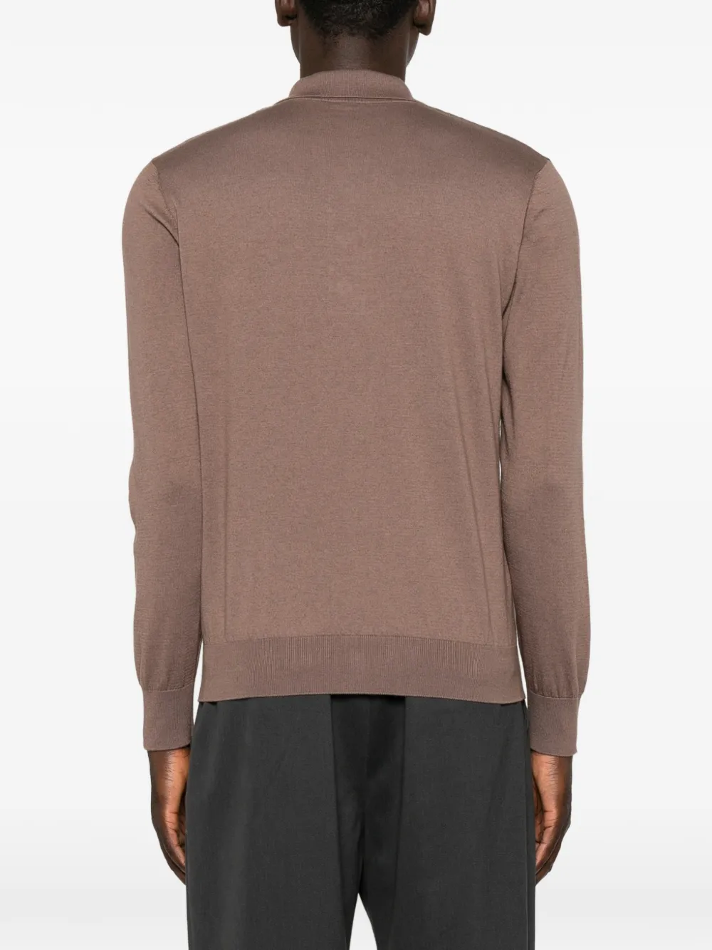 Eleventy Poloshirt met lange mouwen Bruin