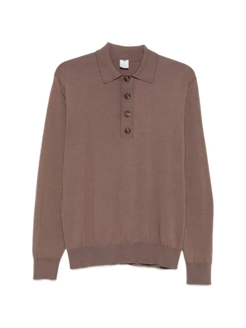 Eleventy long-sleeve polo shirt