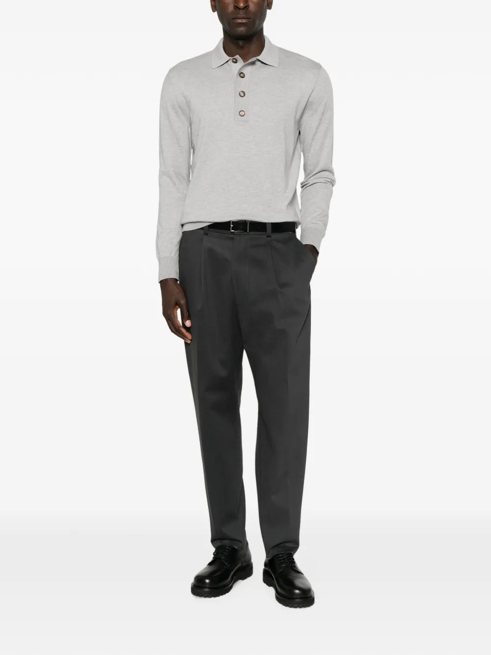 Eleventy Poloshirt met lange mouwen Grijs