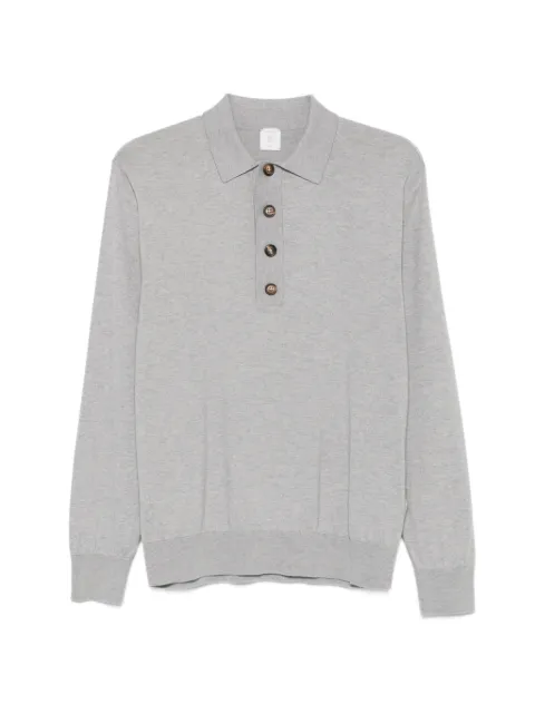 Eleventy long-sleeve polo shirt