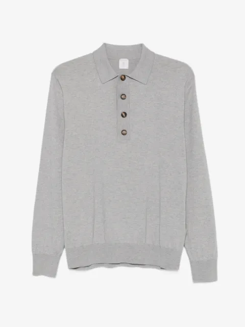 Eleventy long-sleeve polo shirt