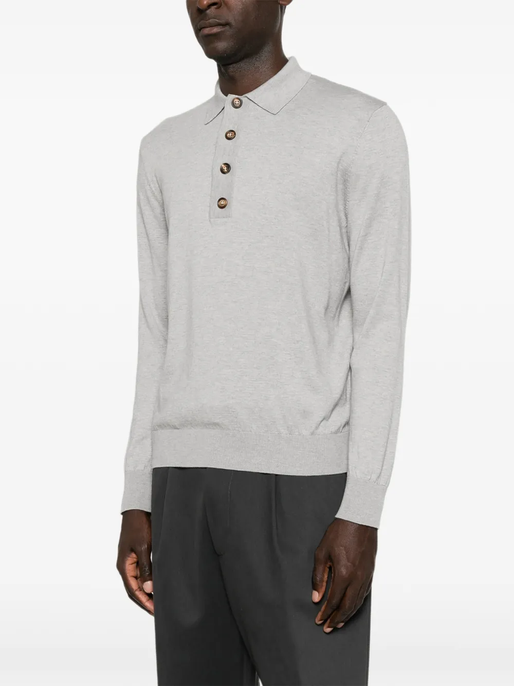 Eleventy Poloshirt met lange mouwen Grijs