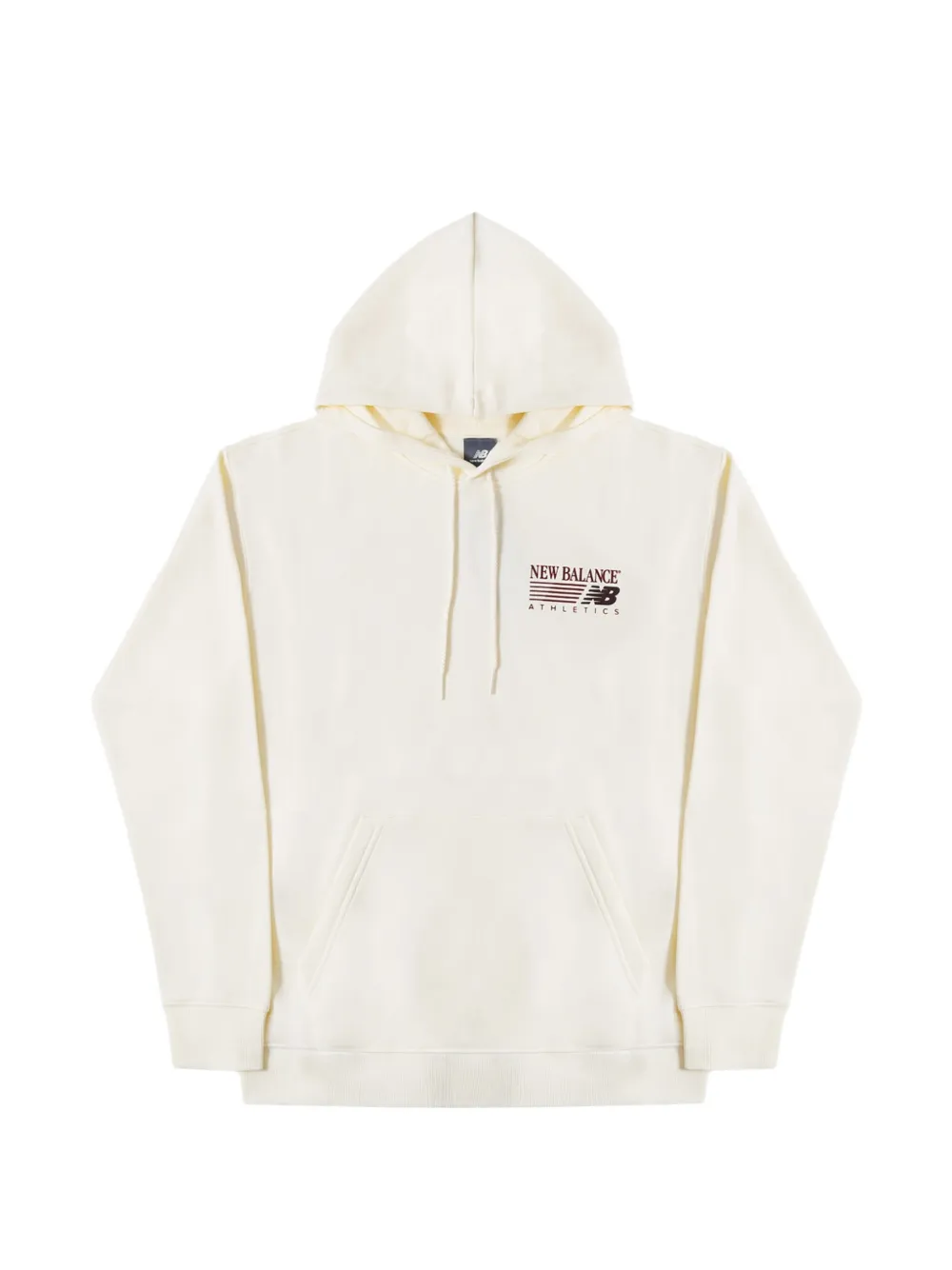 New Balance logo-print fleece hoodie - Toni neutri