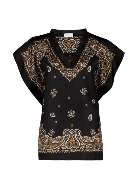 Ferragamo Arabesque-print poncho