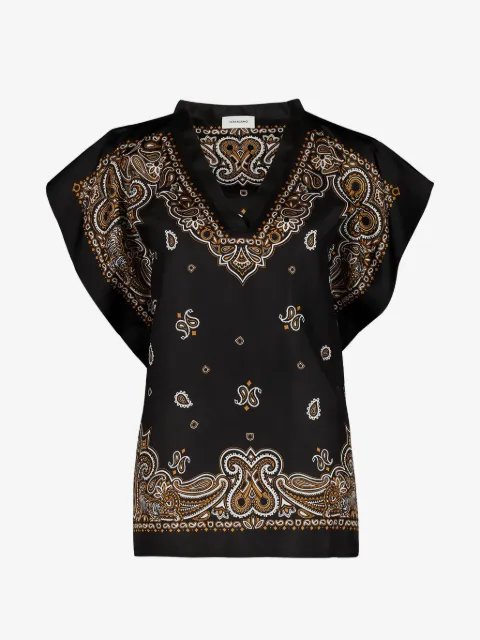 Ferragamo Arabesque-print poncho