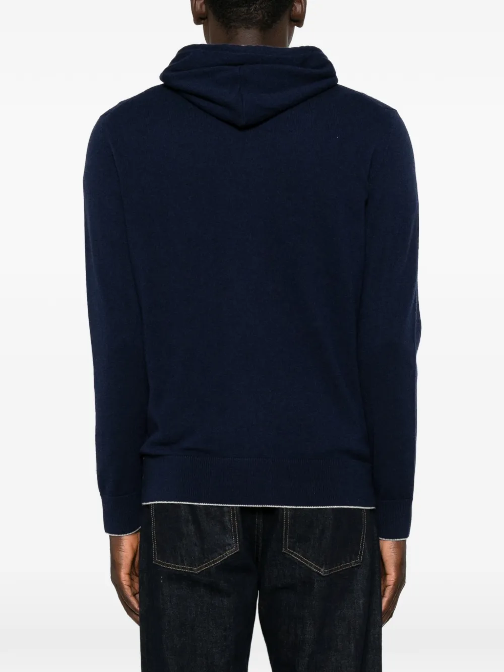 Eleventy Hoodie met rits Blauw