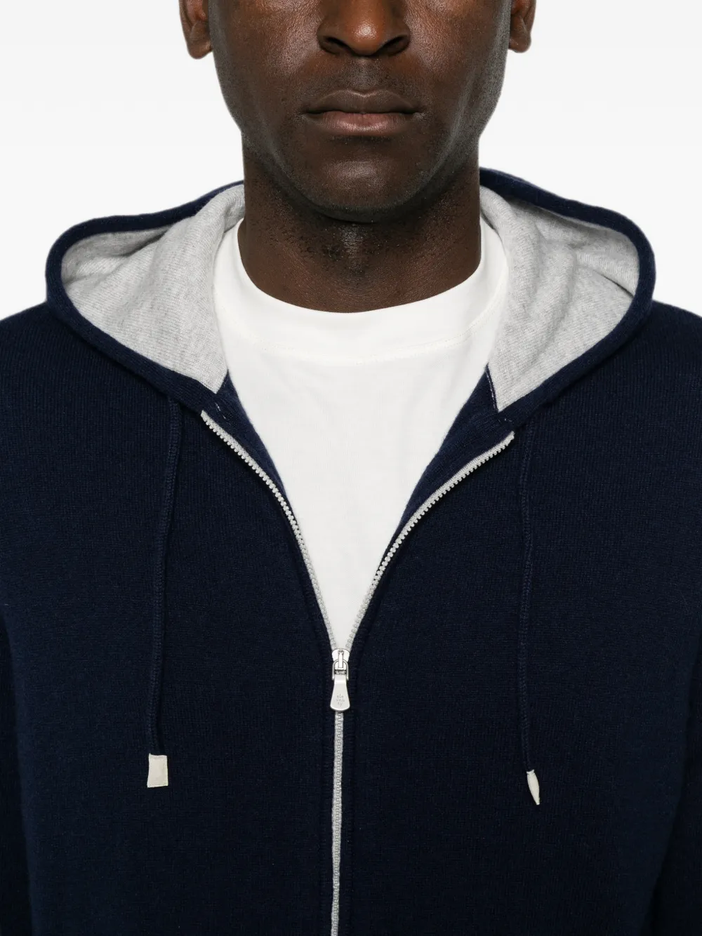 Eleventy Hoodie met rits Blauw