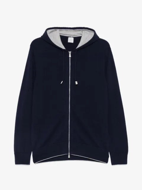 Eleventy hoodie à fermeture zippée