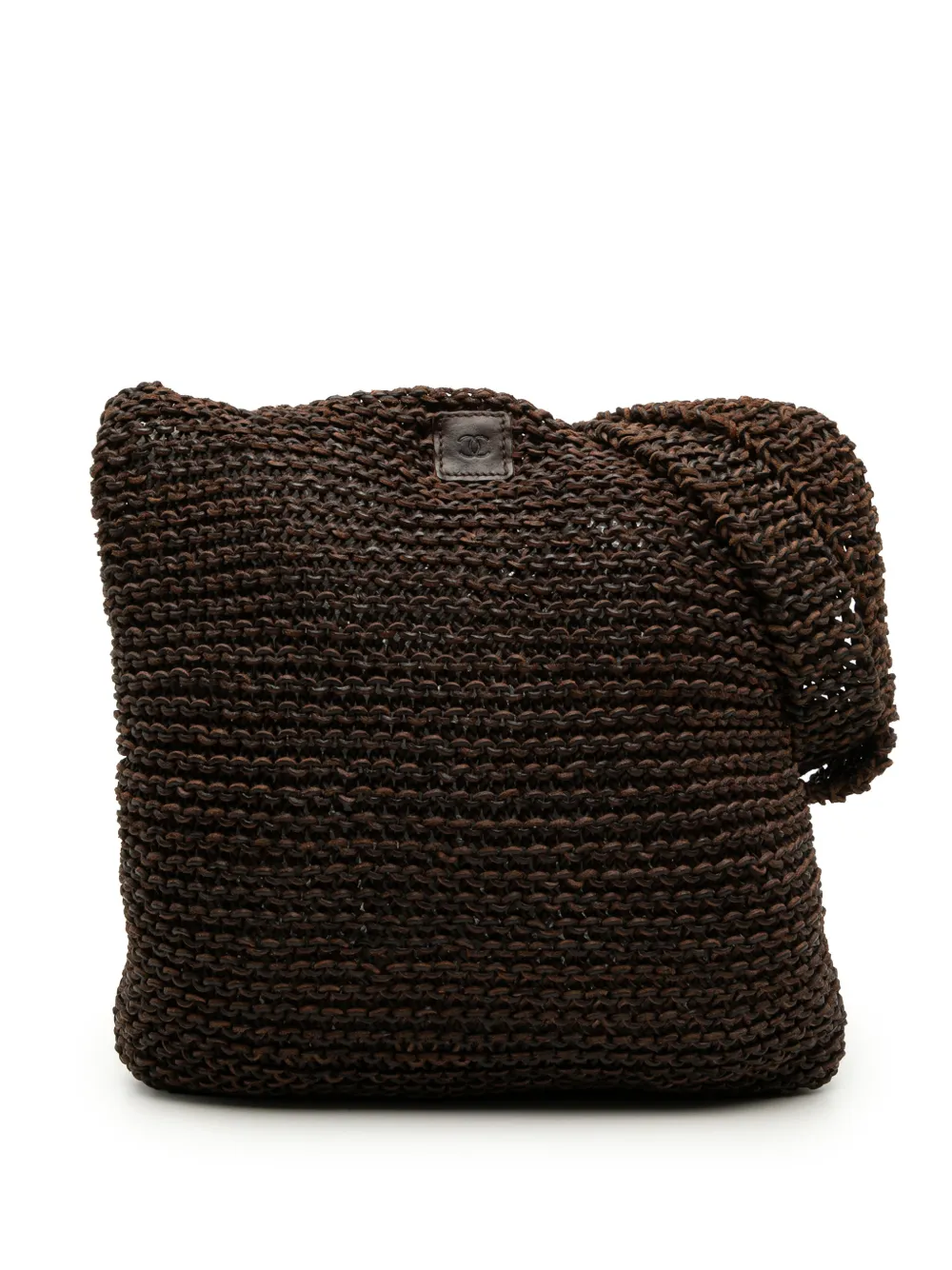 CHANEL Pre-Owned 1997-1999 CC Knitted Calfskin shoulder bag - Brown