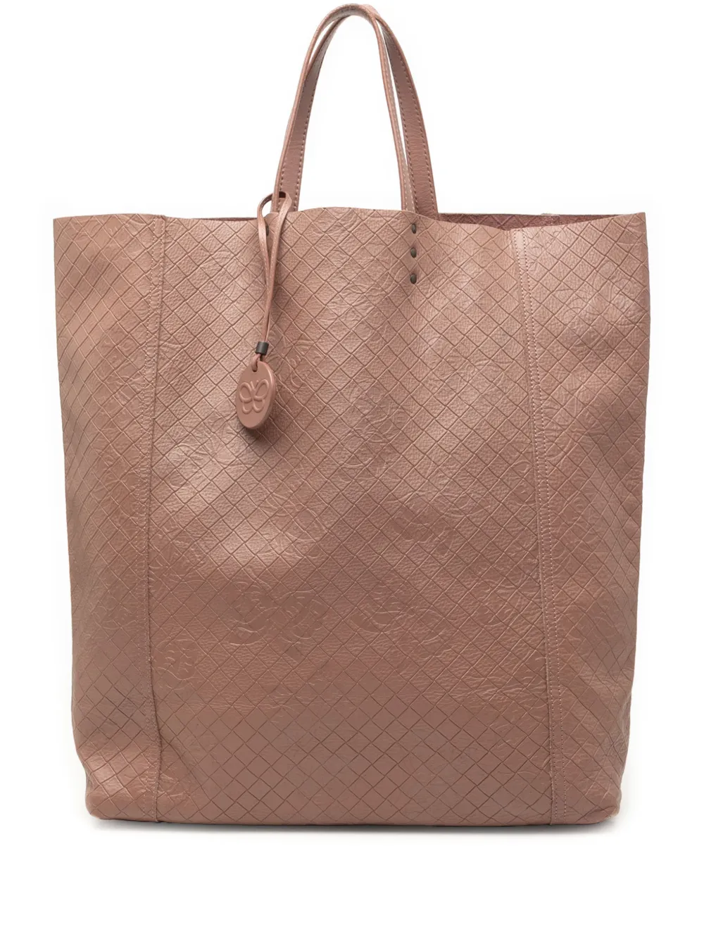 Bottega Veneta Pre-Owned 2012-2026 Leather Intrecciomirage Butterfly tote bag - Marrone