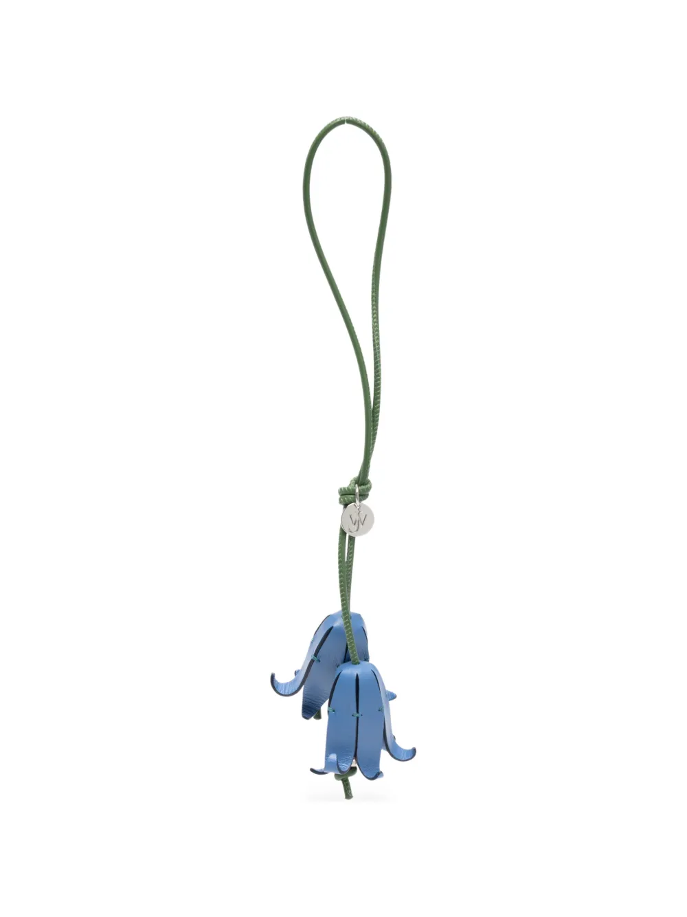 JW Anderson floral-pendant keyring - Blau
