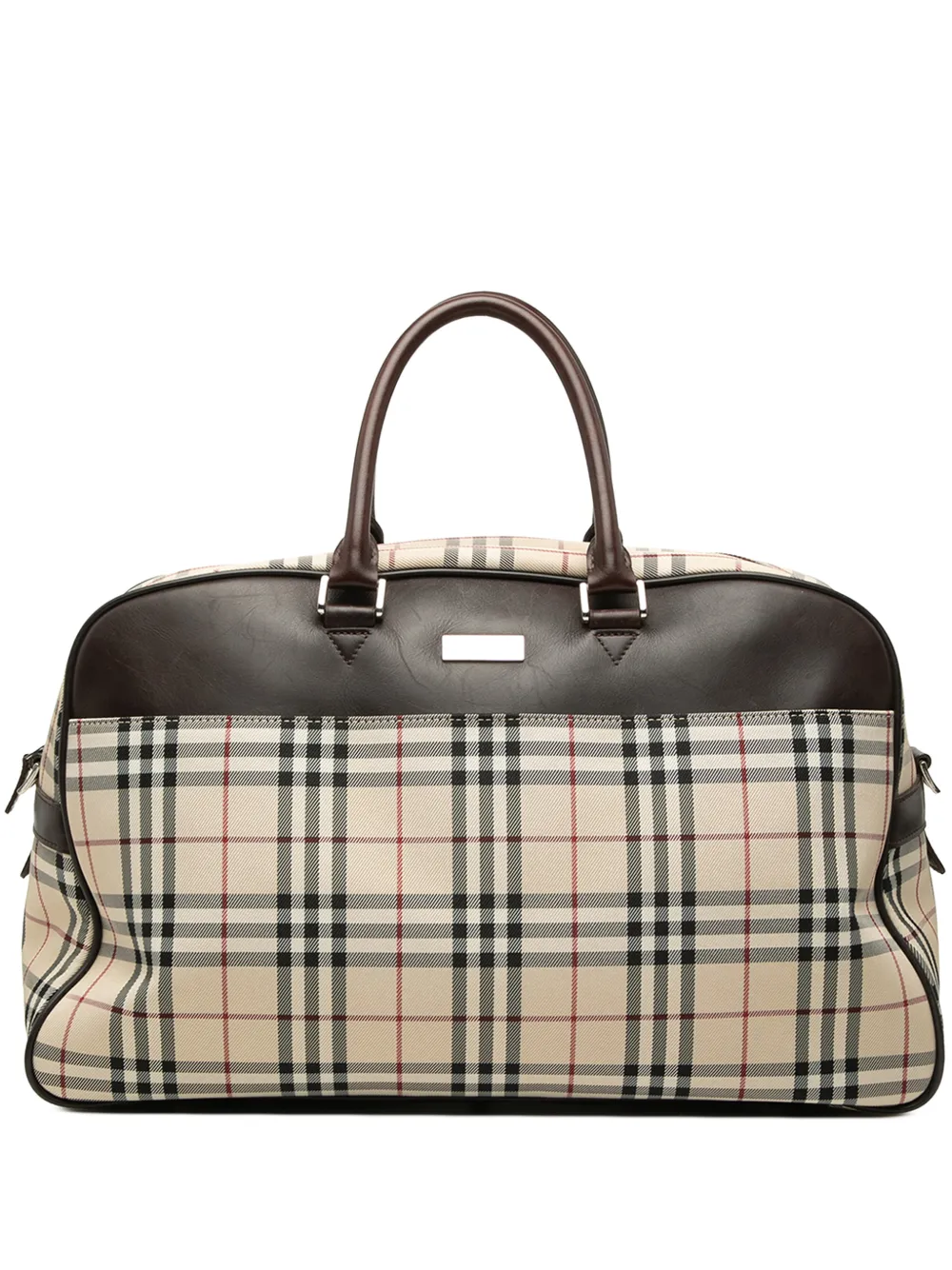 Burberry Pre-Owned 2000-2017 House Check Canvas travel bag - Toni neutri