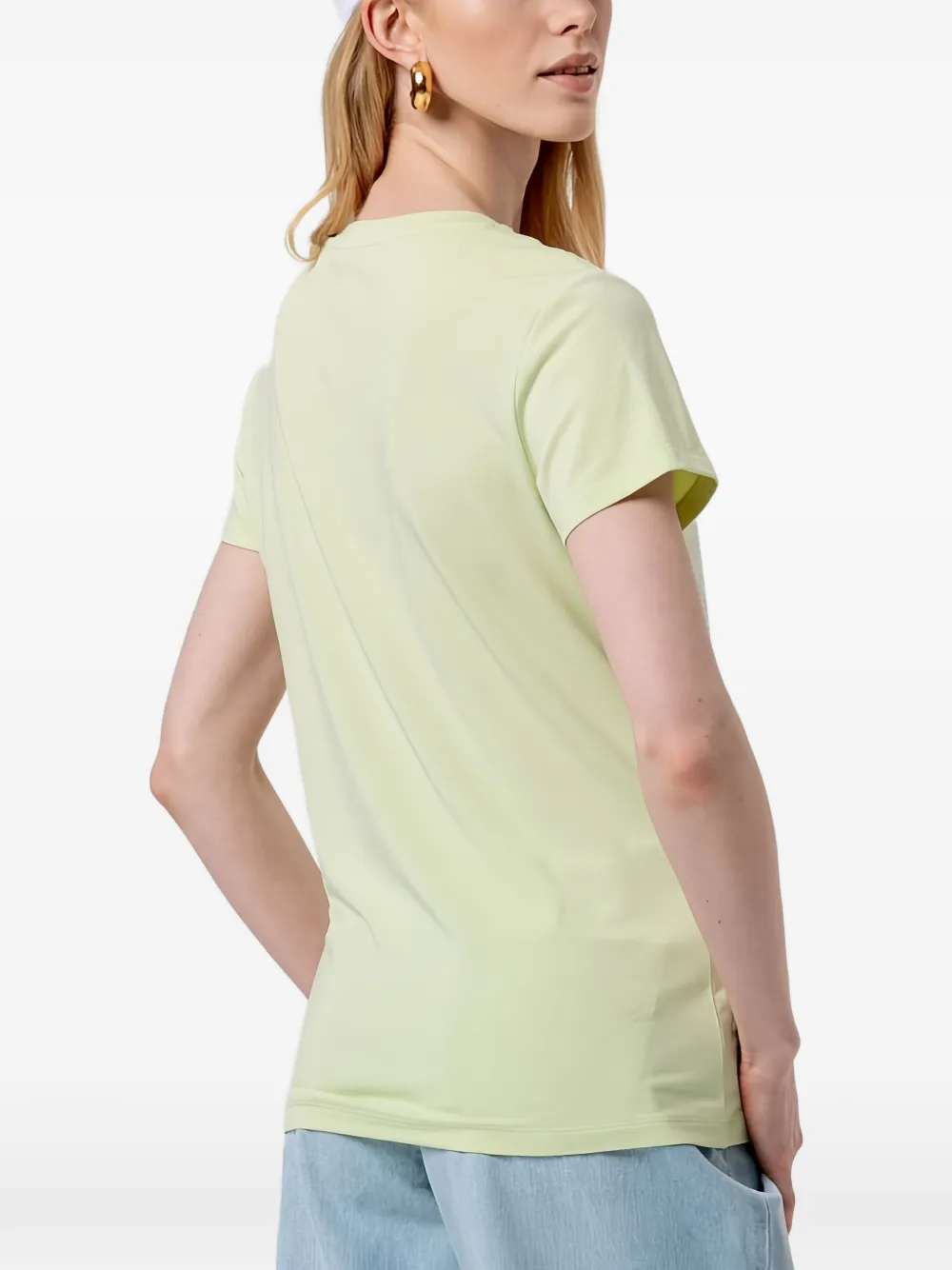 FRACOMINA T-shirt verfraaid met stras Groen
