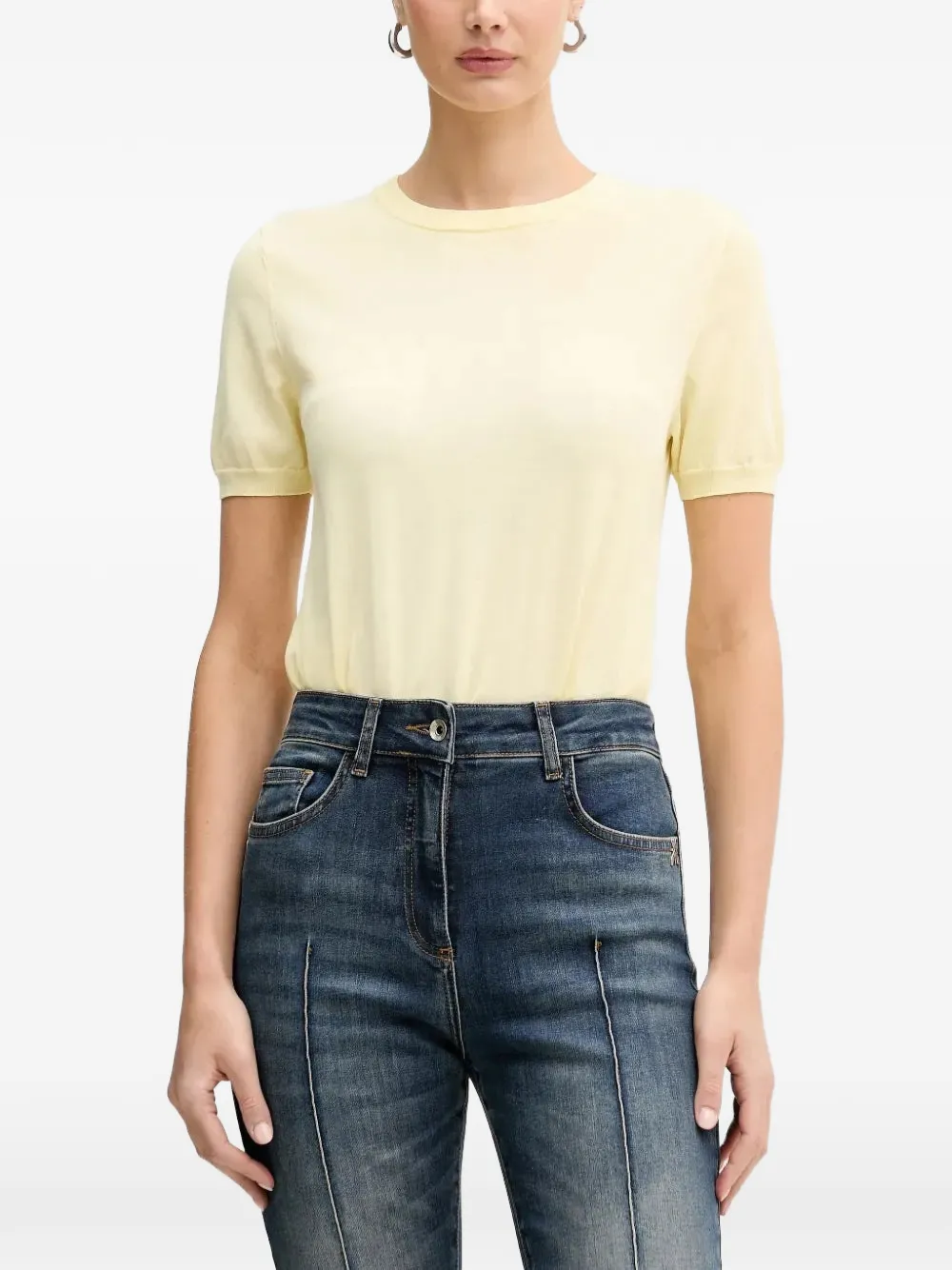 Patrizia Pepe short-sleeve sweater - Gelb