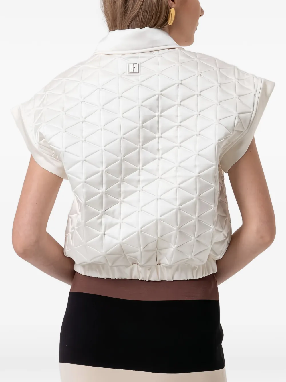 FRACOMINA Gilet met gewatteerde afwerking Wit