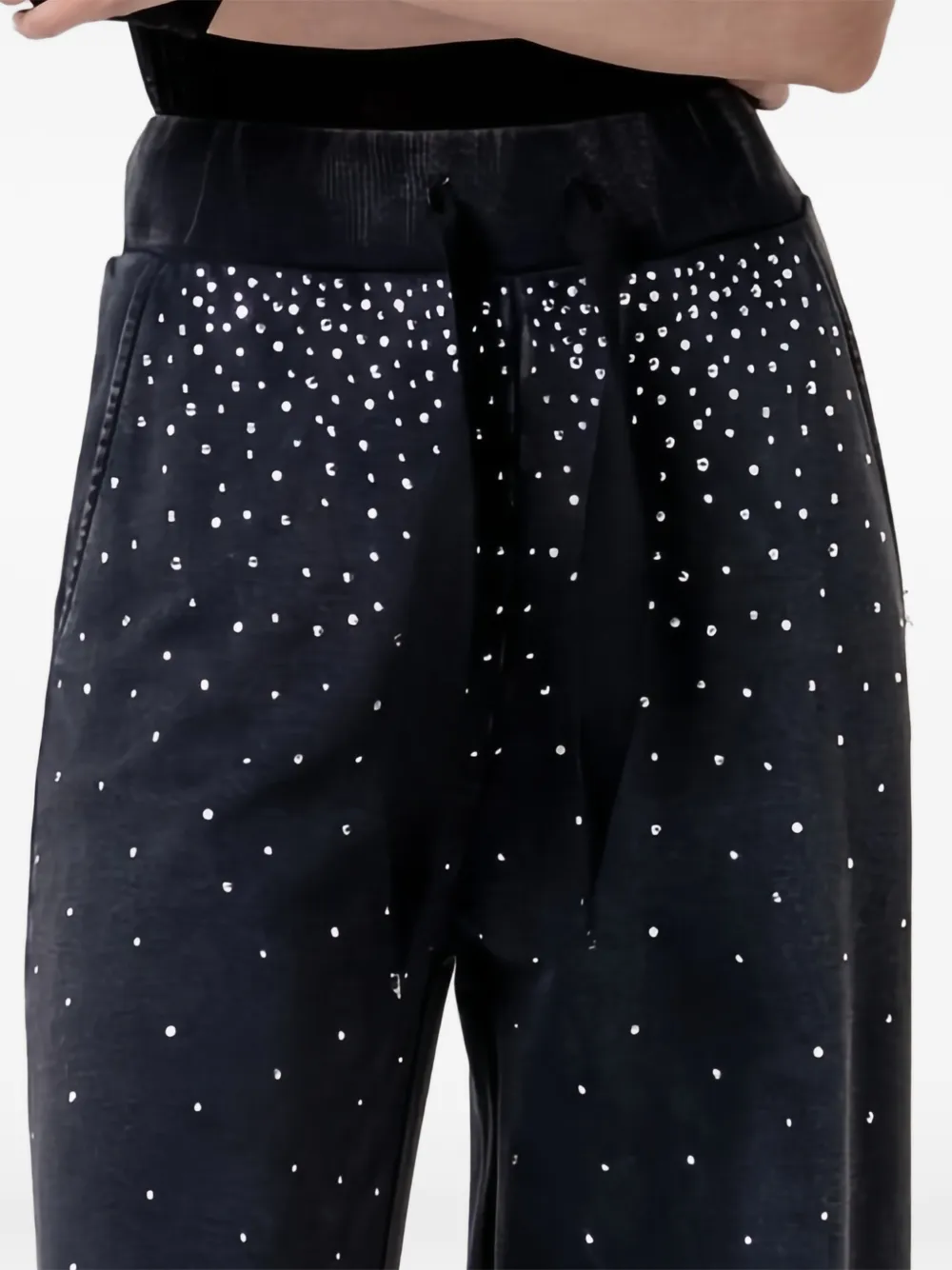 FRACOMINA crystal-embellished drawstring-waist trousers - Grigio