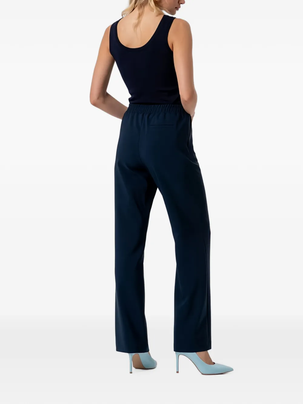 FRACOMINA Straight broek met trekkoord Blauw