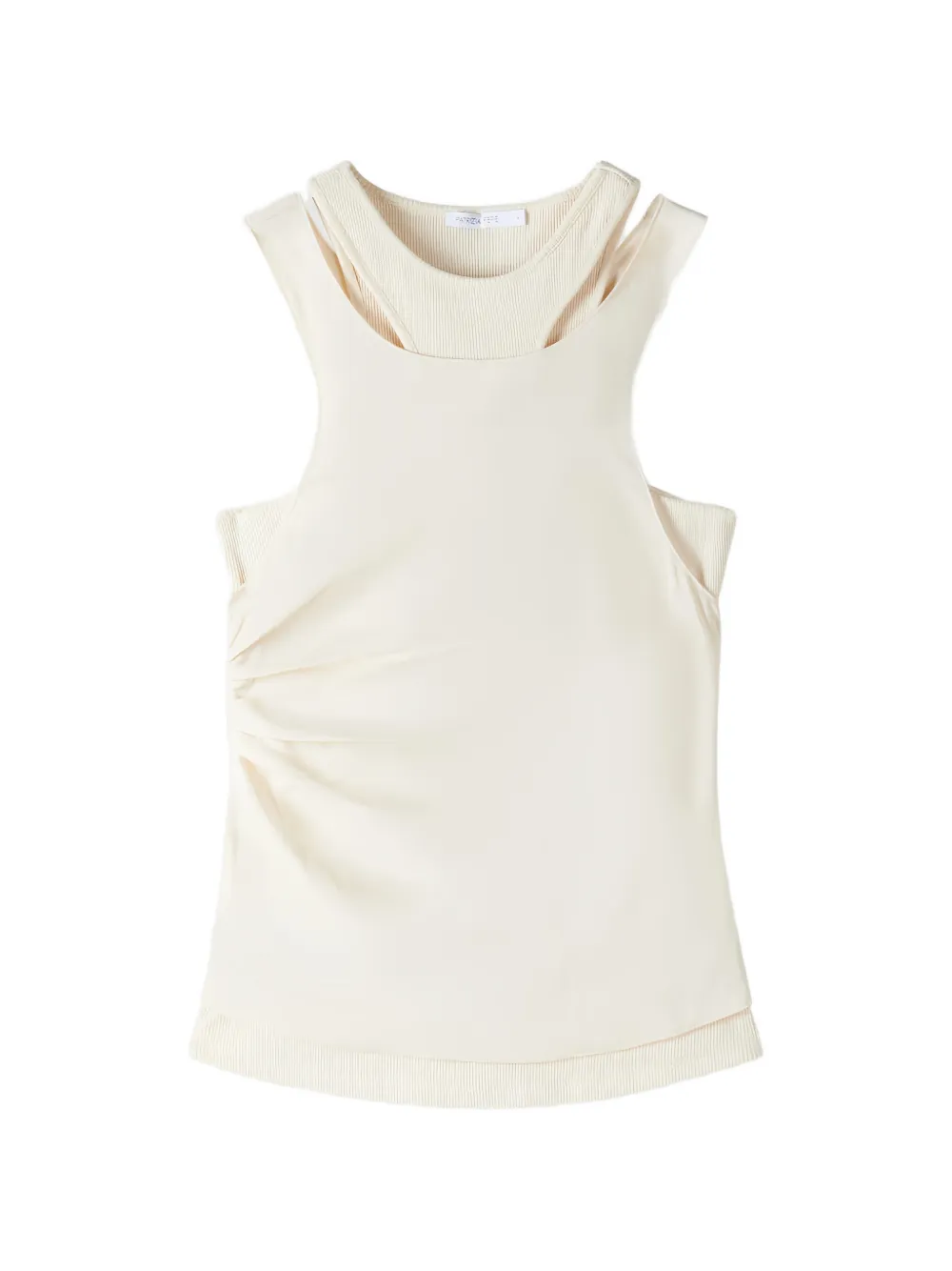Patrizia Pepe layered cut-out top Zwart