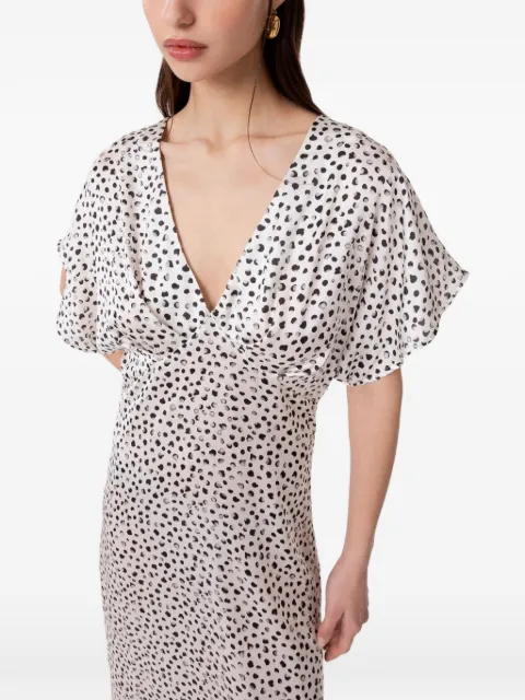 Gaëlle Paris polka-dot V-neck midi dress