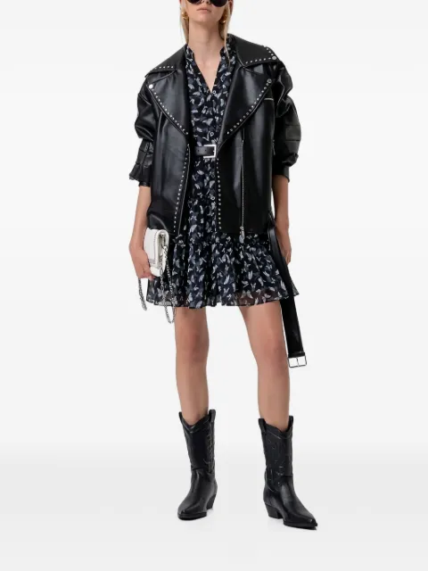 FRACOMINA stud-embellished biker jacket