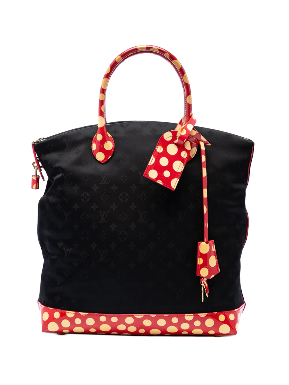 Louis Vuitton Pre-Owned 2012 Yayoi Kusama Lockit Vertical Dots Infinity MM Handtasche mit Monogramm - Schwarz