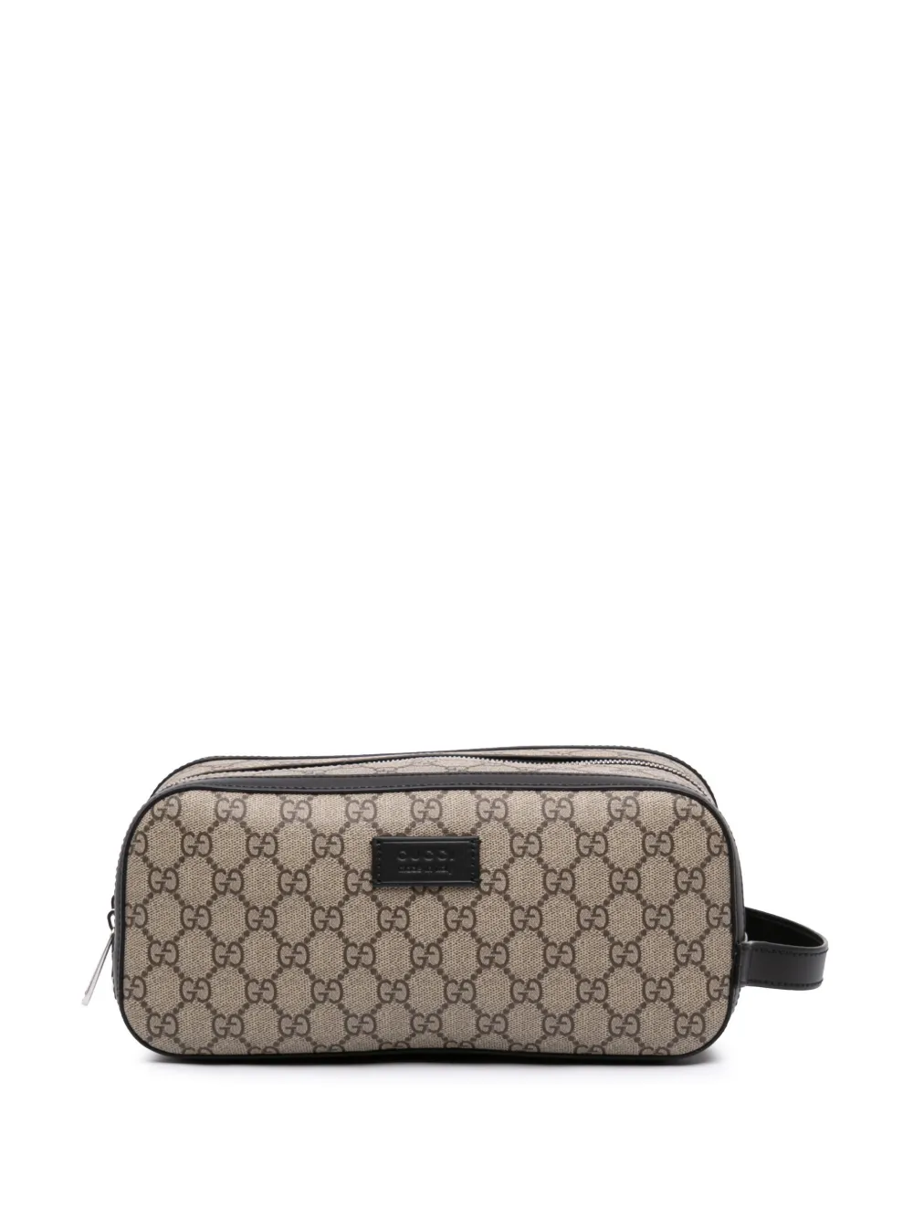 Gucci Pre-Owned 2016-2026 GG Supreme Double Zip Toiletry Case pouch - Toni neutri