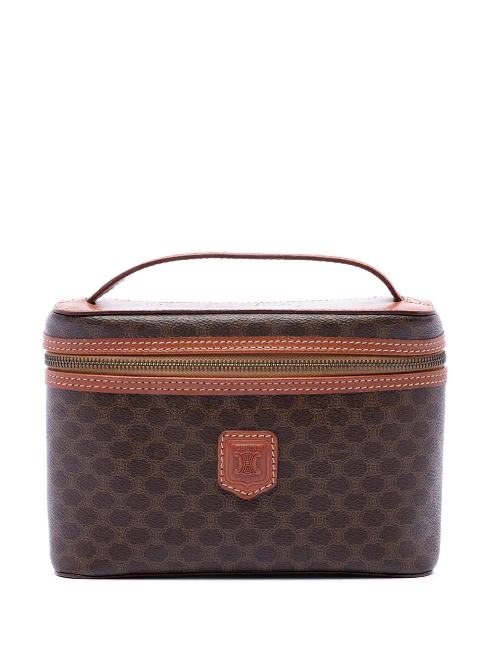 Celine Pre-Owned 1995 Macadam Coated Canvas vanity bag - Brown
