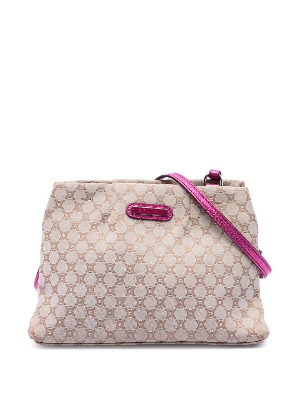Celine Pre-Owned 2008 Macadam Canvas Kisslock crossbody bag - Neutrals
