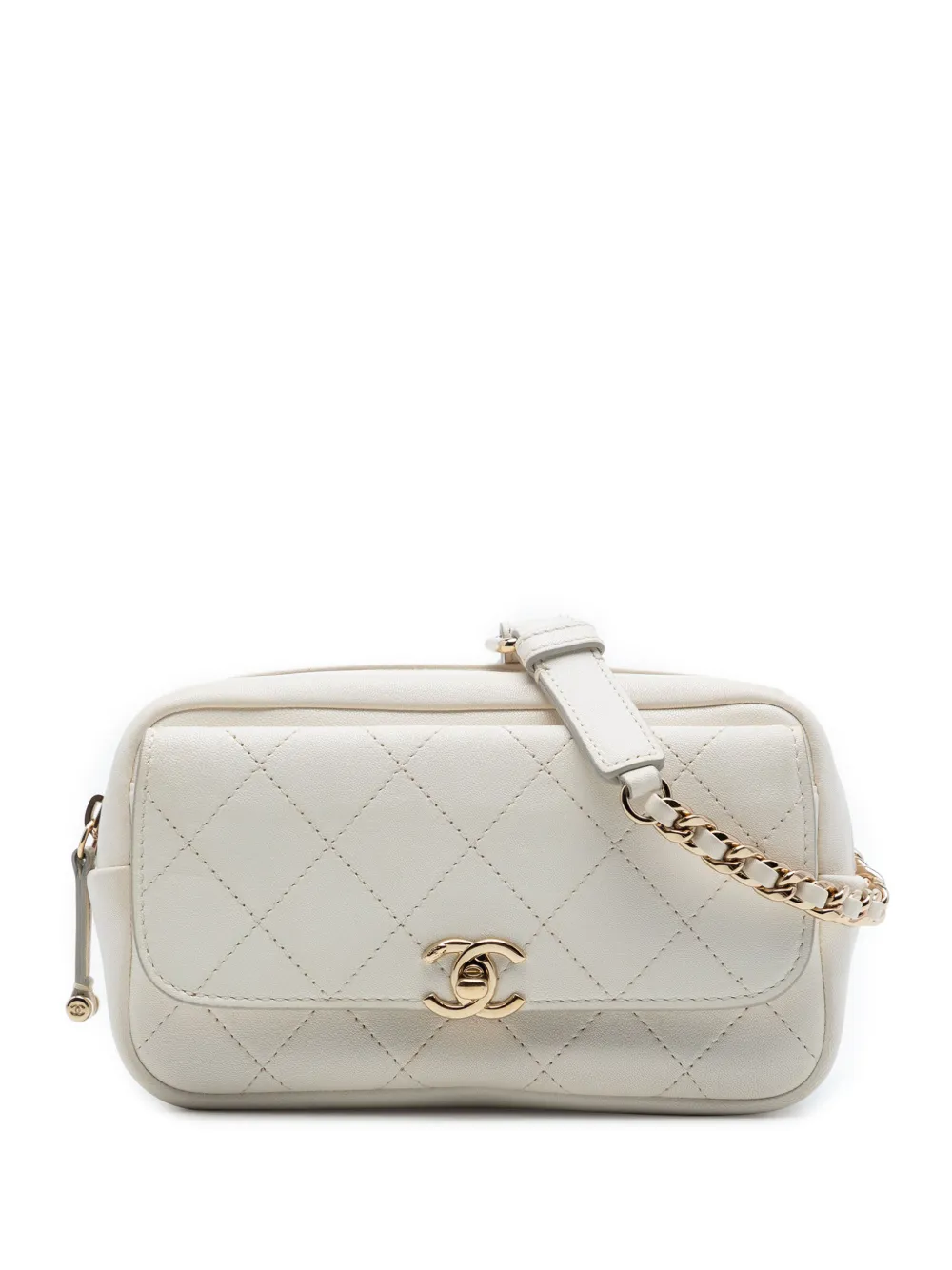 CHANEL Pre-Owned sac banane Casual Trip (2018-2019) - Blanc CHANEL Pre-Owned sac banane Casual Trip (2018-2019) - Blanc