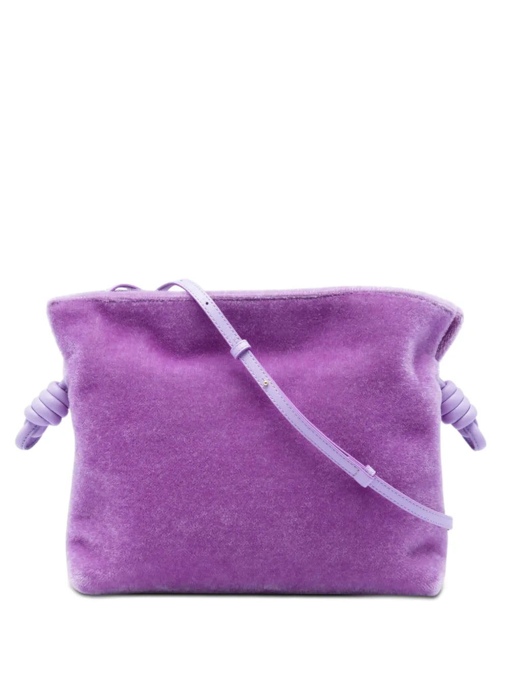 Loewe Pre-Owned 2021 mittelgroße Flamenco Knot Umhängetasche aus Mohär - Violett