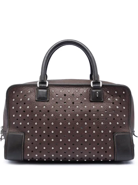Loewe Pre-Owned 2009 Bicolor Leather Studded Perforated Amazona 36 handbag