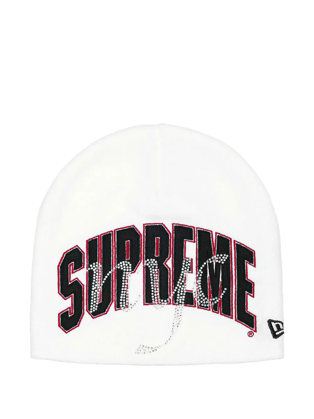 Supreme New Era® rhinestone-embellished beanie hat - Weiß