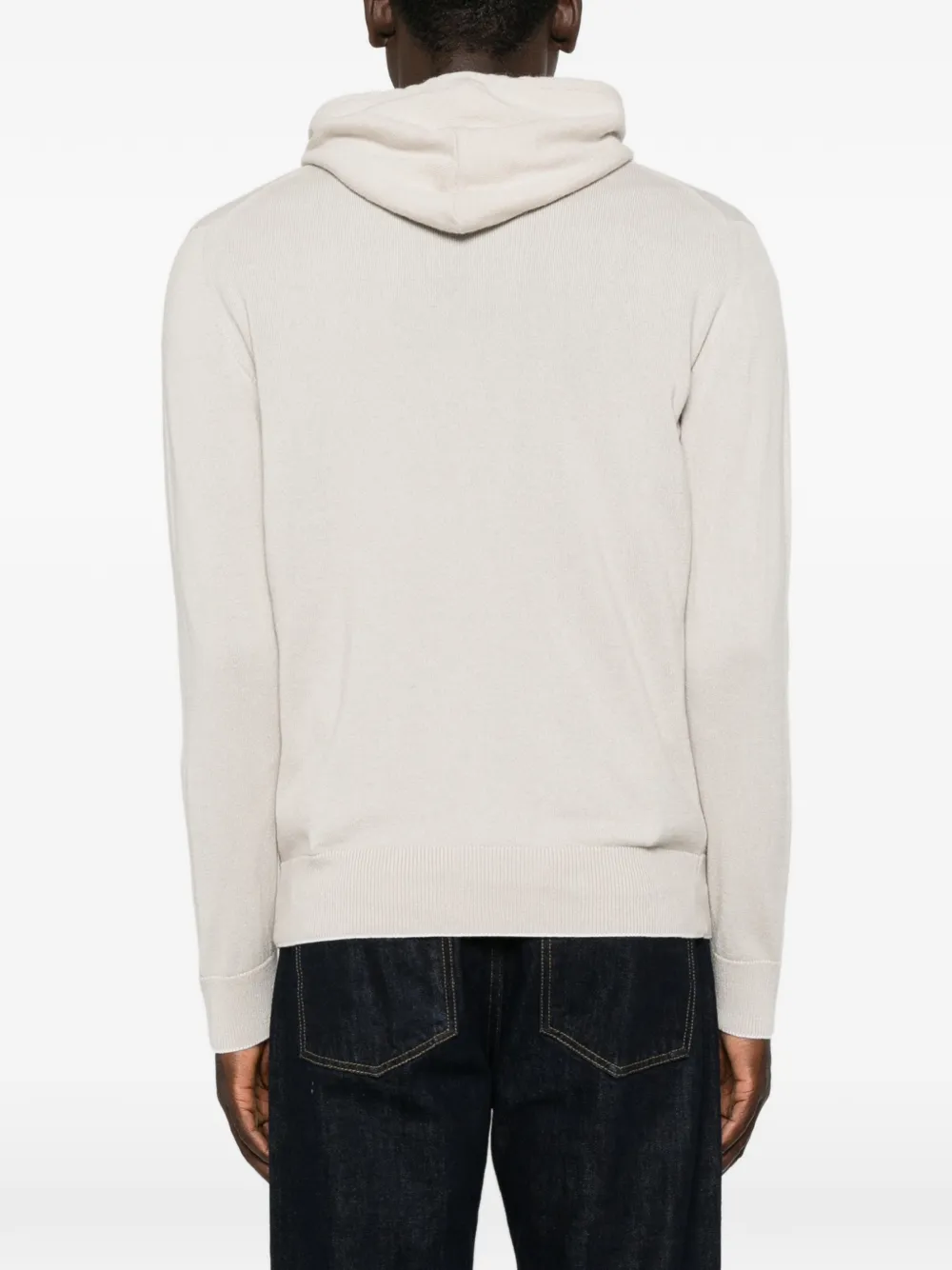 Eleventy Hoodie met rits Beige