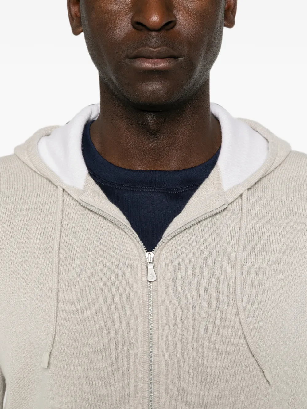 Eleventy Hoodie met rits Beige