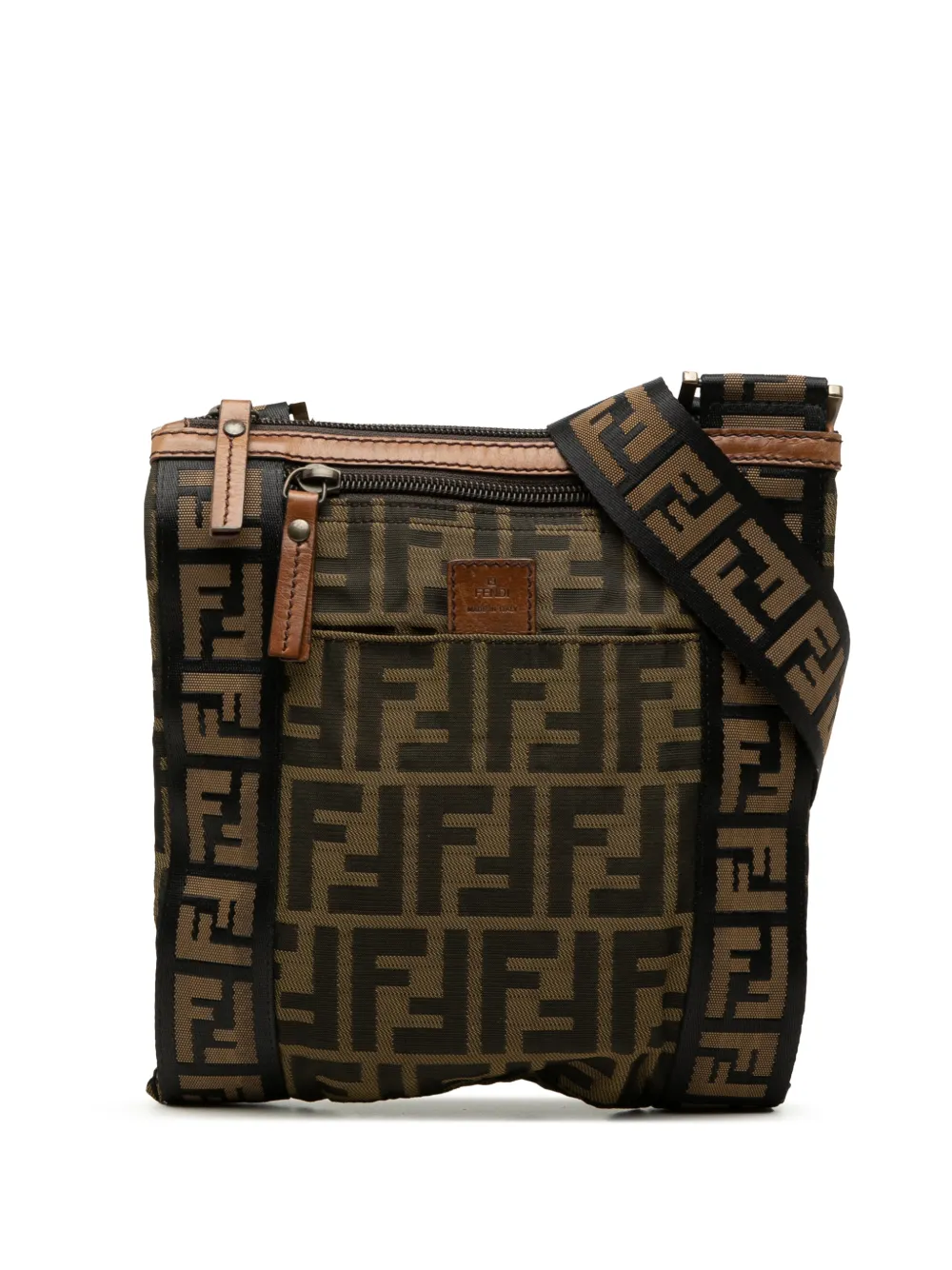 Fendi Pre-Owned 2000-2010 Zucca Canvas crossbody bag - Brown
