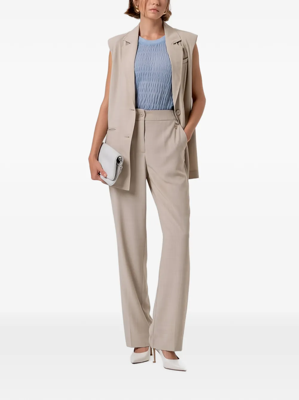 FRACOMINA Straight broek Beige