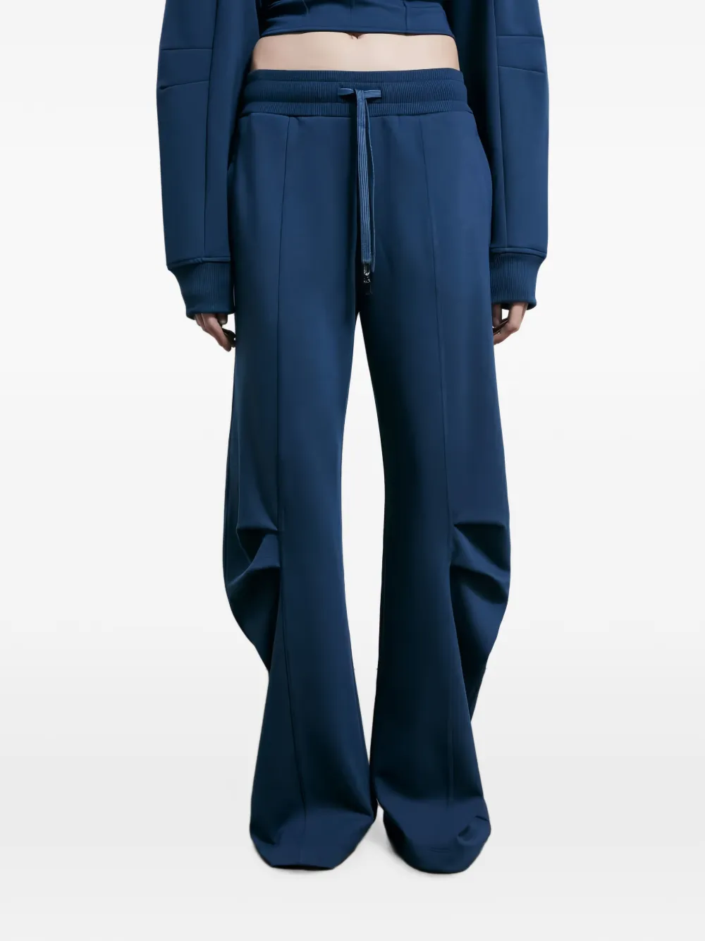 Patrizia Pepe cotton‑fleece barrel trousers - Blau