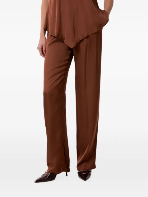 Gaëlle Paris satin-finish wide-leg trousers